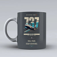 Thumbnail for Boeing 737-500 Classic double-side print on gray ceramic mug