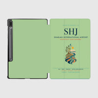 Thumbnail for Sharjah International Airport (SHJ) design on light green samsung tablet tablet case