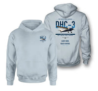 Thumbnail for DHC-3 Otter design on light blue double-side hoodie, double-side print