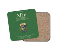 Thumbnail for Louisville Muhammad Ali International Airport (SDF) design on green 1 piece coaster
