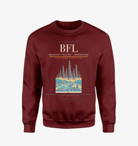 Thumbnail for Meadows Field (BFL) design on wine red sweatshirt