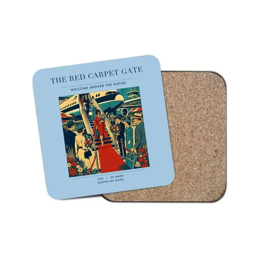 The Red Carpet Gate - Designed Coasters design on light blue 1-piece