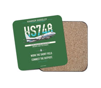 Thumbnail for Hawker Siddeley HS 748 Series 2A design on green 1 piece coaster
