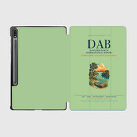 Thumbnail for Daytona Beach International Airport (DAB) design on light green samsung tablet tablet case