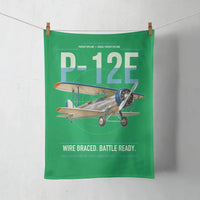 Thumbnail for Boeing P-12E design on green towel