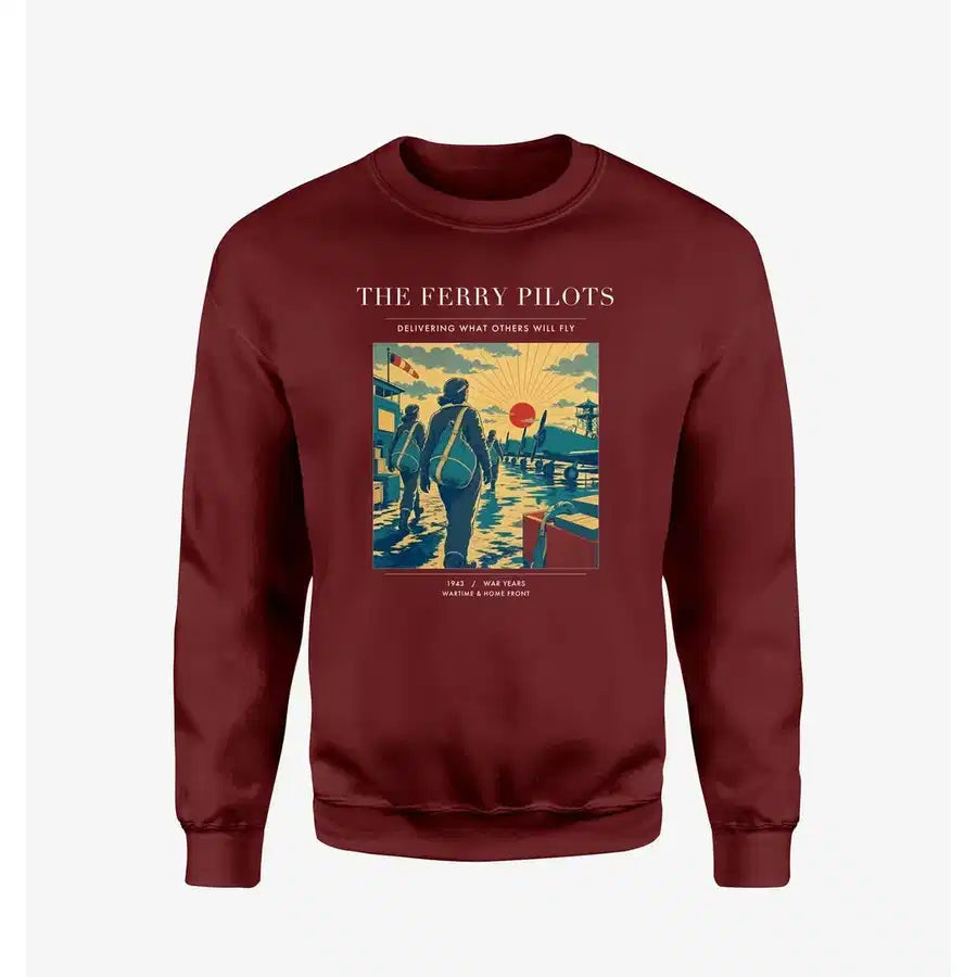 VINTAGE G4503 - The Ferry Pilots - Designed Sweatshirts design on winered