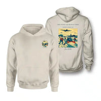 Thumbnail for VINTAGE G4523 - The Snow Clearance Crew - Double-Side Hoodie design on khaki double side