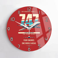 Thumbnail for Boeing 747-400 design on red no frame wall clock