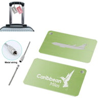 Thumbnail for Carbbean Airlines Aluminum Airplane Luggage tag in green