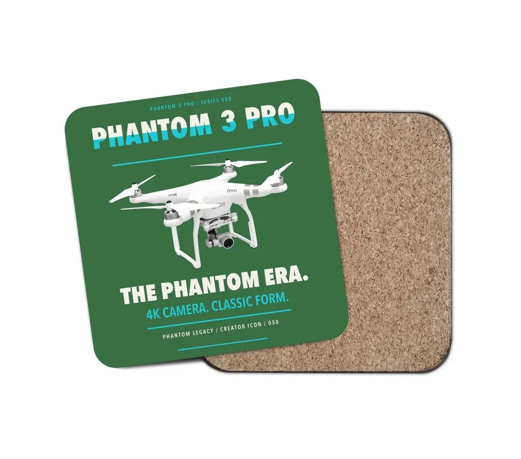 DJI Phantom 3 Professional design on green 1 piece coaster