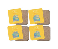 Thumbnail for Carcassonne Airport CCF Coaster 4-Pieces-Set - Yellow