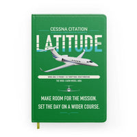 Thumbnail for Cessna Citation Latitude design on green notebook