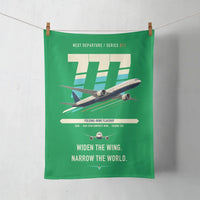 Thumbnail for Boeing 777-9 design on green towel