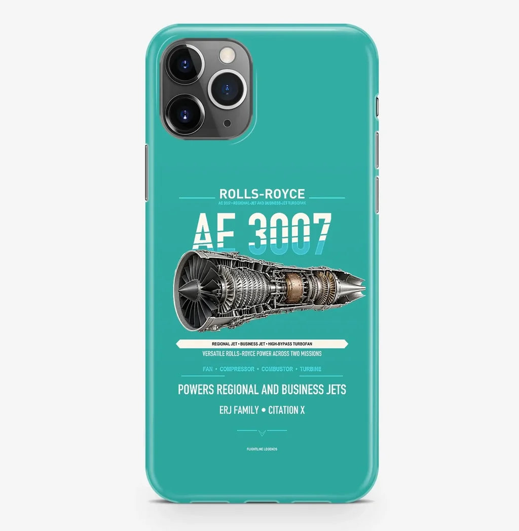 AE 3007 Case ProMax design on turquoise iphone case promax