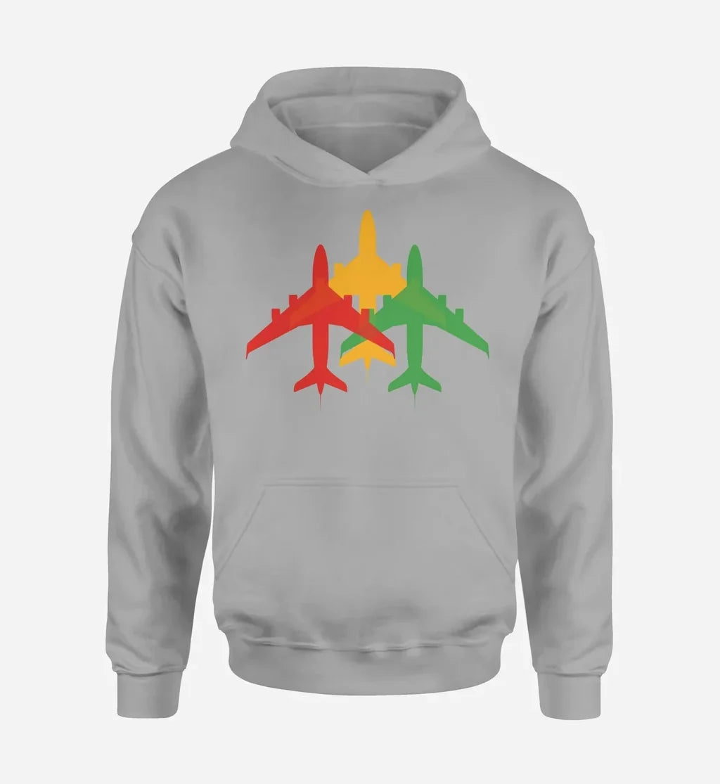 Colourful 3 Airplanes Hoodie - view 9