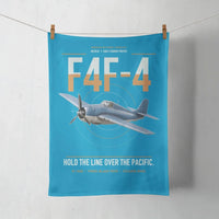 Thumbnail for F4F-4 Wildcat design on turquoise towel