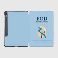 Thumbnail for Bordeaux Airport (BOD) design on light blue samsung tablet tablet case