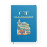 Thumbnail for Great Falls International Airport (GTF) design on turquoise notebook