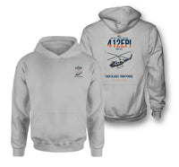 Thumbnail for Bell 412EPI design on light gray double-side hoodie, double-side print