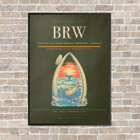 Thumbnail for Wiley Post–Will Rogers Memorial Airport BRW — Utqiagvik vertical canvas print - framed - green army background