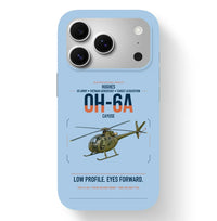 Thumbnail for Hughes OH-6A Cayuse design on light blue magsafe iphone case, for iPhone 17 Pro