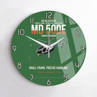 Thumbnail for MD Helicopters MD 500E design on green no frame wall clock