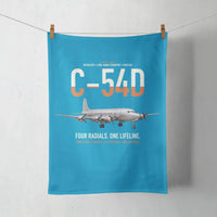 Thumbnail for C-54D Skymaster design on turquoise towel