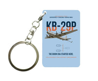 Thumbnail for KB-29P SUPERFORTRESS design on light blue designed key chain, double-side print