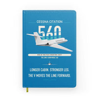 Thumbnail for Cessna Citation 560 - Citation V design on turquoise notebook