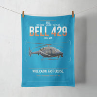 Thumbnail for Bell 429 design on turquoise towel