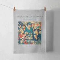 Thumbnail for VINTAGE G4087 - The Champagne Service - Designed Towels design on lightgray