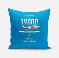 Thumbnail for Beechcraft 1900D design on turquoise pillow