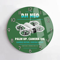 Thumbnail for DJI Neo design on green no frame wall clock