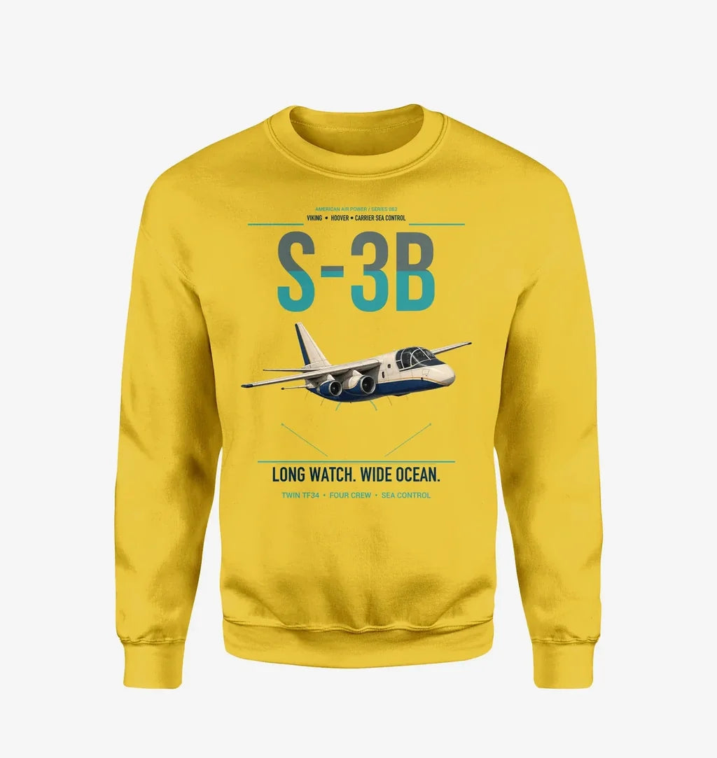S-3B Viking design on yellow sweatshirt