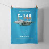Thumbnail for F-14A Tomcat Defend The Fleet design on turquoise towel