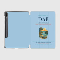 Thumbnail for Daytona Beach International Airport (DAB) design on light blue samsung tablet tablet case