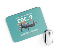 Thumbnail for F8F-2 Bearcat Climb First Fight Hard design on turquoise rectangle mouse pad