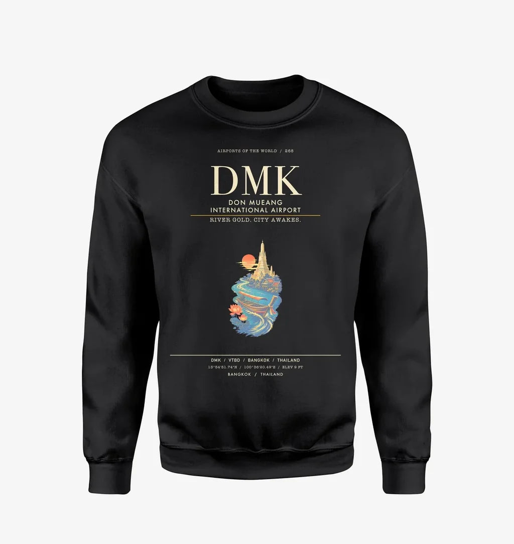 Don Mueang International Airport Bangkok DMK Sweatshirt - Black