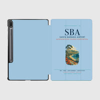Thumbnail for Santa Barbara Airport (SBA) design on light blue samsung tablet tablet case