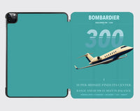 Thumbnail for Bombardier Challenger 300 design on turquoise ipad tablet case
