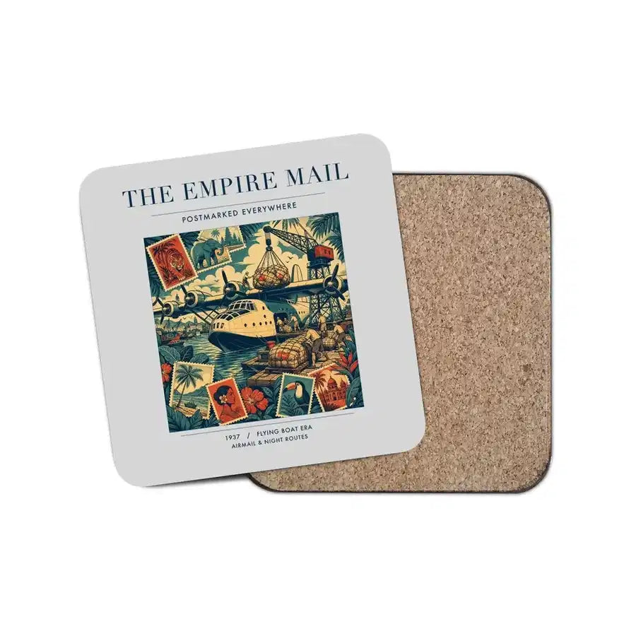 The Empire Mail - Designed Coasters design on light gray 1-piece