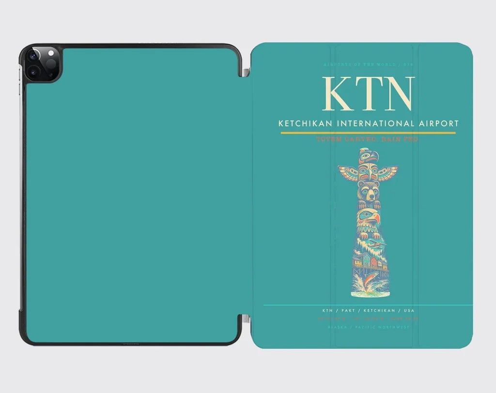 Ketchikan International Airport (KTN) design on turquoise ipad tablet case