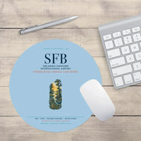 Thumbnail for Orlando Sanford International Airport (SFB) design on light blue round mouse pad