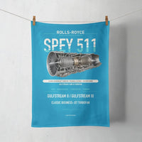 Thumbnail for SPEY 511 design on turquoise towel