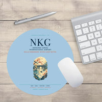 Thumbnail for Nanjing Lukou International Airport (NKG) design on light blue round mouse pad