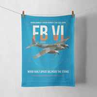 Thumbnail for de Havilland Mosquito FB VI design on turquoise towel