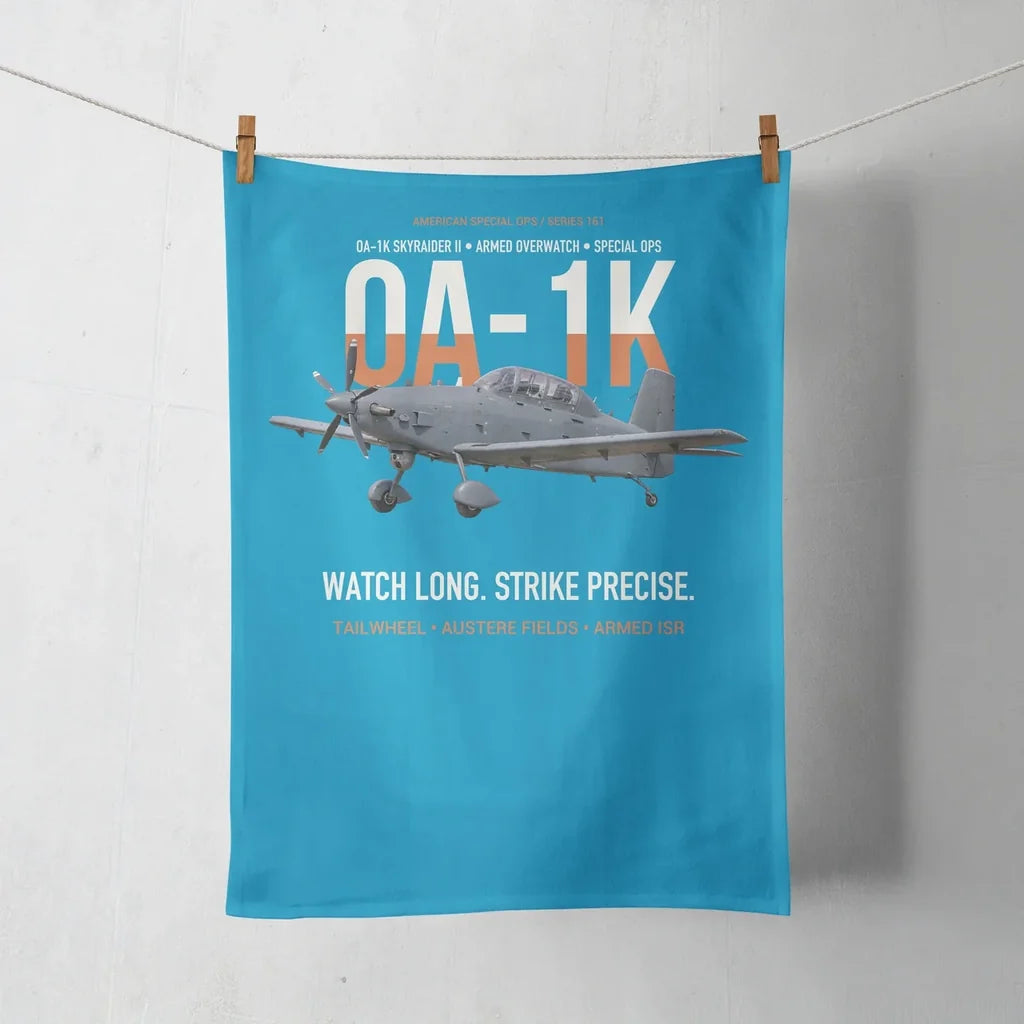OA-1K Skyraider II Armed Overwatch design on turquoise towel