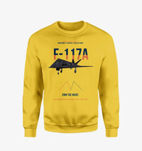 Thumbnail for F-117A Nighthawk Own The Night design on yellow sweatshirt