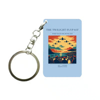 Thumbnail for VINTAGE G4260 - The Twilight Flypast - Designed Key Chain design on lightblue