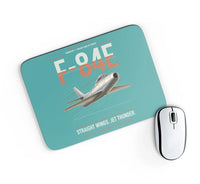 Thumbnail for F-84E Thunderjet design on turquoise rectangle mouse pad